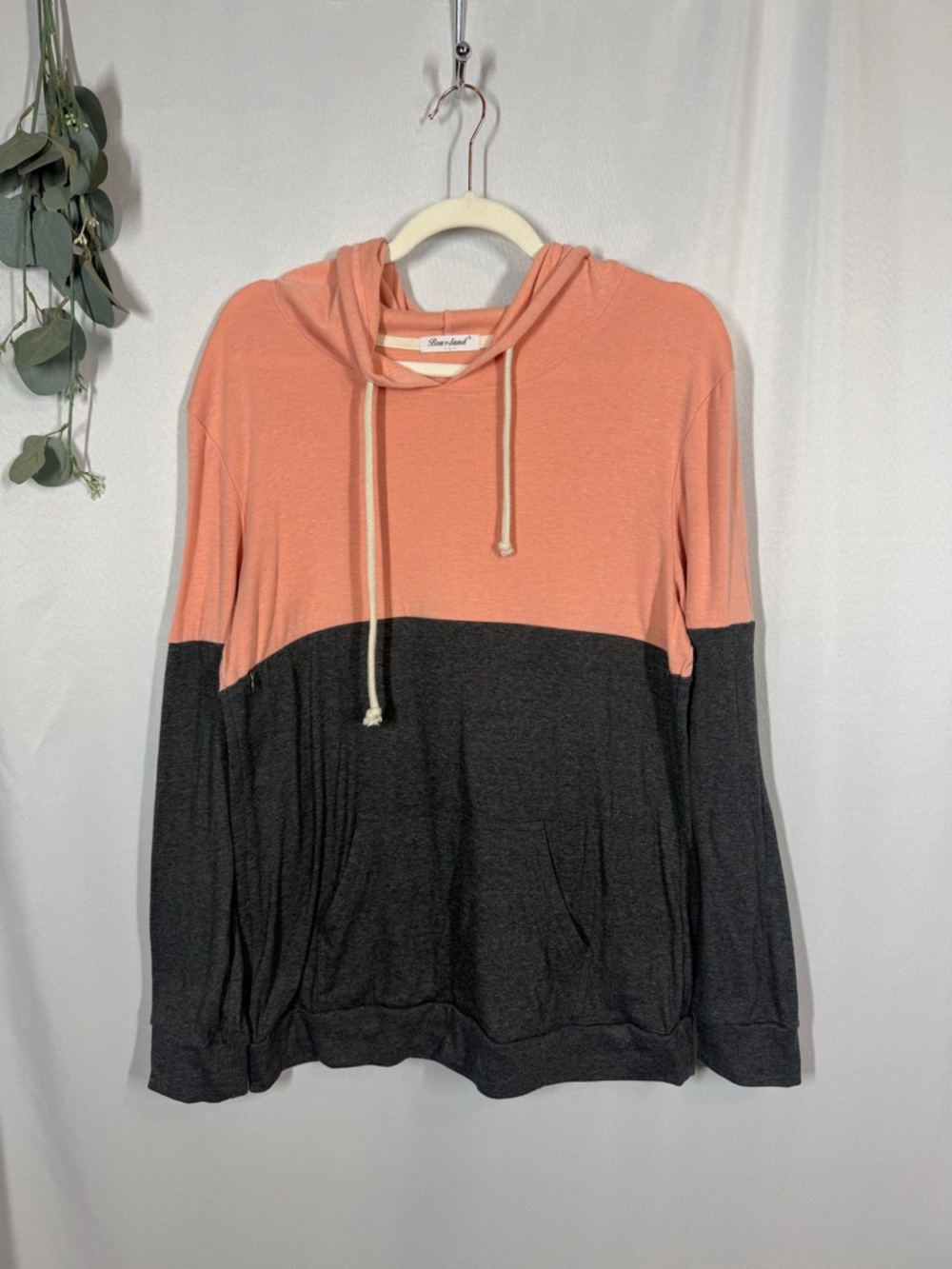 Bearsland | Nursing Hidden Zippers Hoodie Pink Gray Women's Size Large - Picture 5 of 15